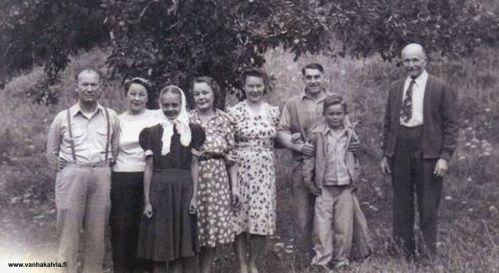 Heikkilän väkeä USA:ssa
Antti Heikkilä (3.8.1870-14.11.1948, Heikkilä 17) lähti Amerikkaan vuonna 1890 ja avioitui Sofia Heikkilän kanssa (15.9.1863-11.2.1941, Heikkilä 16). Asuinpaikkana oli aluksi Ohio ja myöhemmin Knappa, Oregon. Perheessä oli tiettävästi 6 tytärtä: Johanna, Anna, Fannie, Tyyni, Martha ja Ester.

Antin sisar Ida Johanna (26.10.1876-7.2.1963, Heikkilä 17) matkusti Ashtabulaan, Ohioon vuonna 1900 ja jatkoi sieltä Astoriaan, Oregoniin. Hän solmi avioliiton 22.12.1908 Taivalkoskelta kotoisin olevan Lauri Kurtin kanssa ja heille syntyivät tyttäret Allie, Mamie ja Einie sekä poika Rafael. Rafael toimi maallikkosaarnaajana ja hänellä ja vaimollaan Adalla oli 10 lasta.

Antin ja Idan sisarukset Jooseppi (1880-1956, Heikkilä 18) ja Hilma (m. Kytölä) kävivät myös Amerikassa, mutta palasivat takaisin Suomeen. 
Katso myös kuva Antti ja Sofia Heikkilän perhe.


Keywords: Heikkilä Kurtti Kytölä Astoria Knappa Oregon Ashtabula Ohio USA Taivalkoski