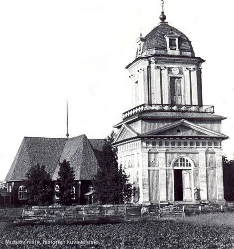 Tapuli ja vanha kirkko vuonna 1896
